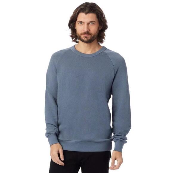 Alternative Apparel Men's Washed Terry Champ Sweatshirt Washed Denim XL NWT - Picture 5 of 5
